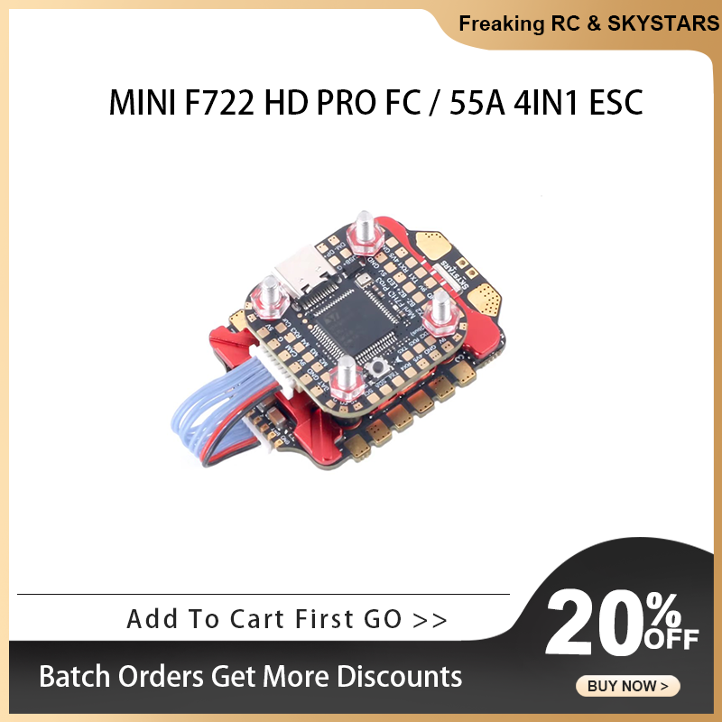Foxeer Reaper F4 128K 65A Esc - SKYSTARS F722FC & AM32 55A 4IN1